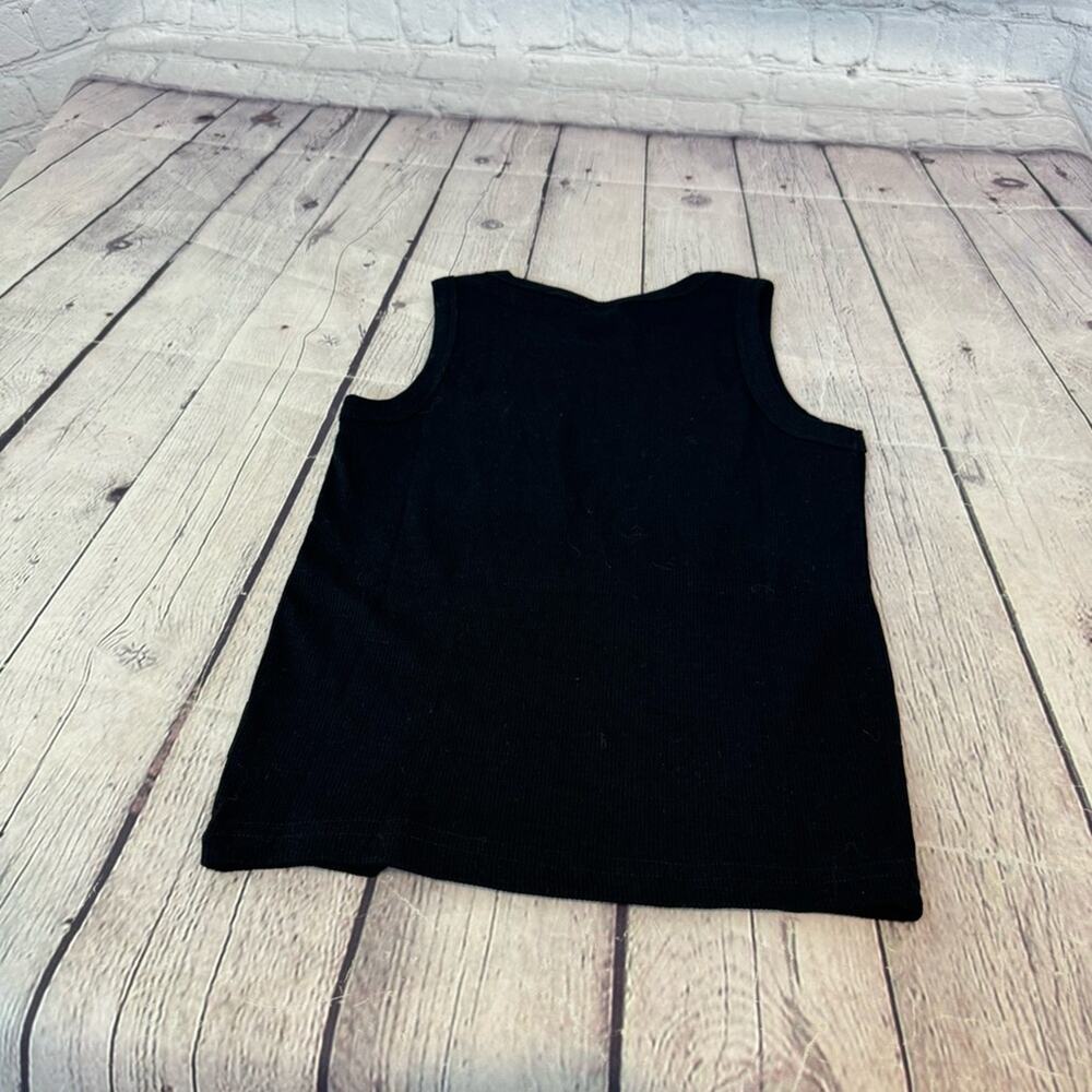 Little Bipsy Black Ribbed Tank Top - Picture 3 of 3